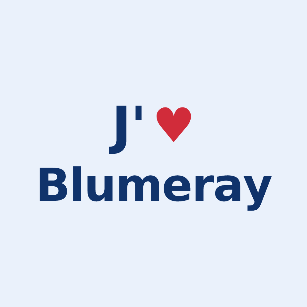 Sticker personnalisé Blumeray — design J'aime Blumeray
