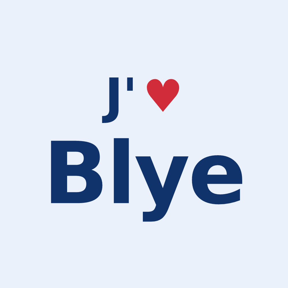 Sticker personnalisé Blye — design J'aime Blye