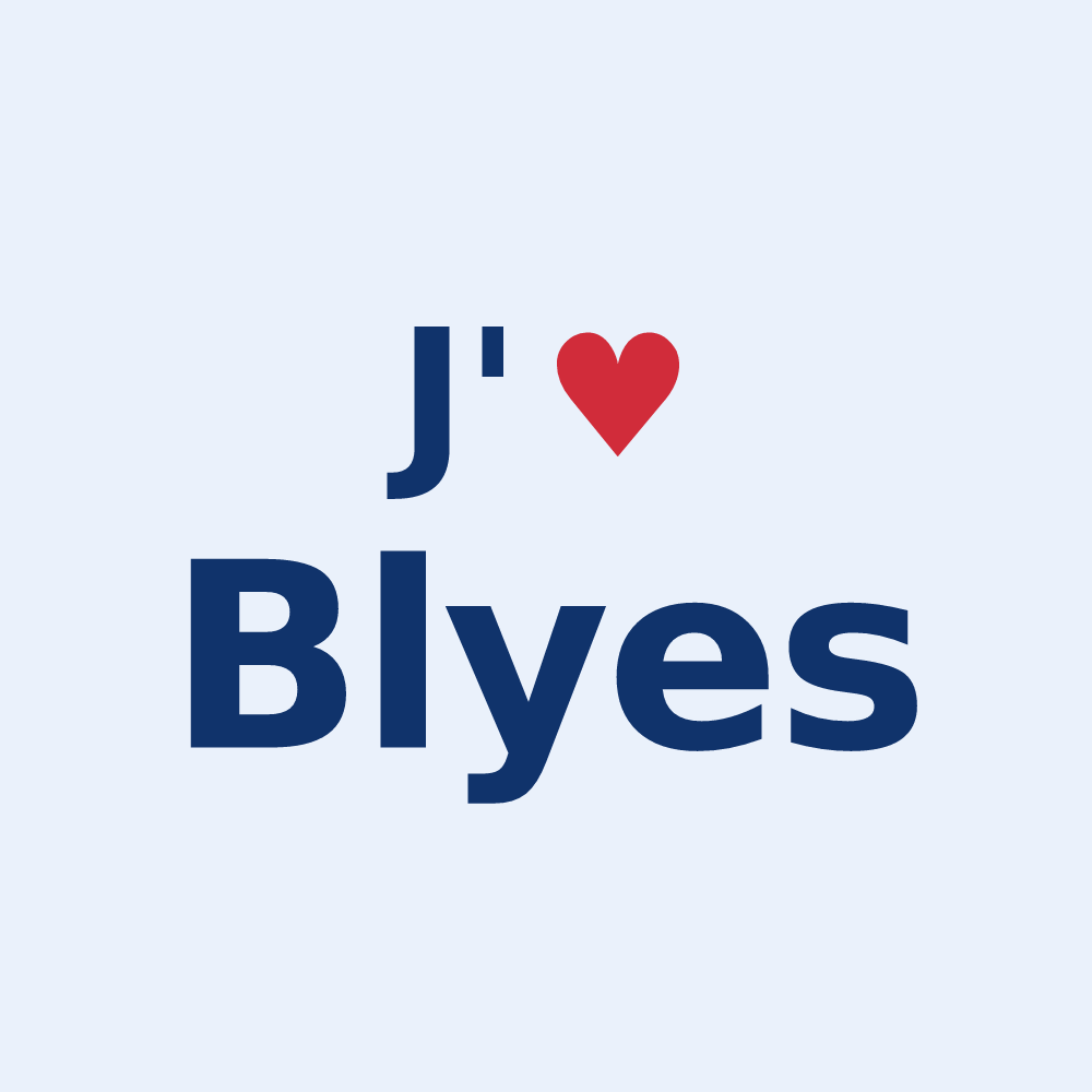 Sticker personnalisé Blyes — design J'aime Blyes