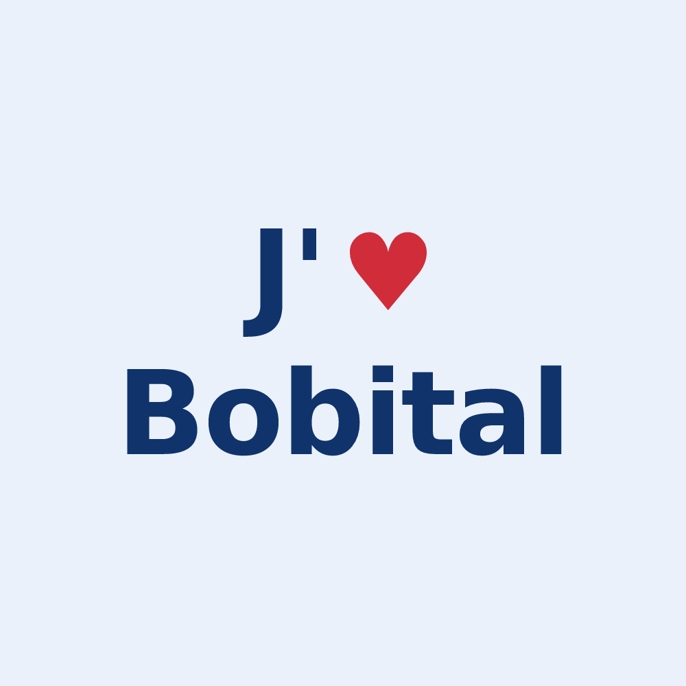 Sticker personnalisé Bobital — design J'aime Bobital