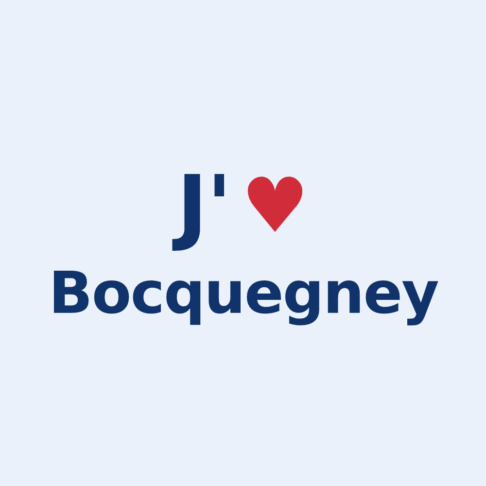 Sticker personnalisé Bocquegney — design J'aime Bocquegney
