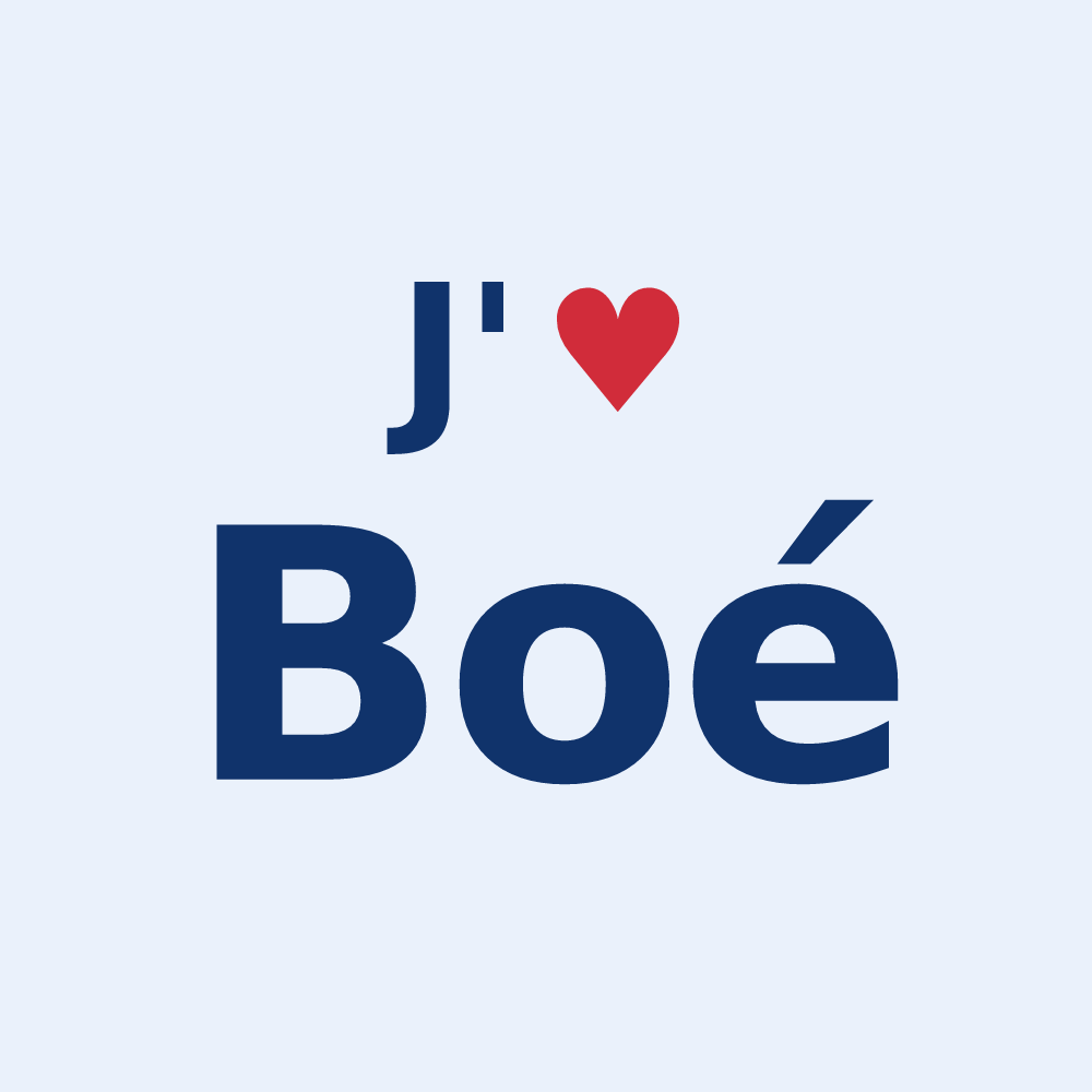 Sticker personnalisé Boé — design J'aime Boé