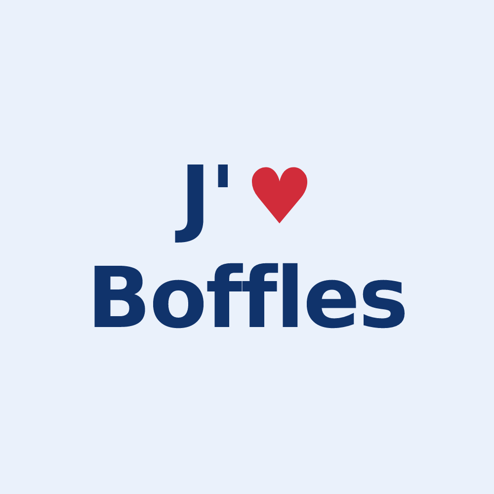 Sticker personnalisé Boffles — design J'aime Boffles