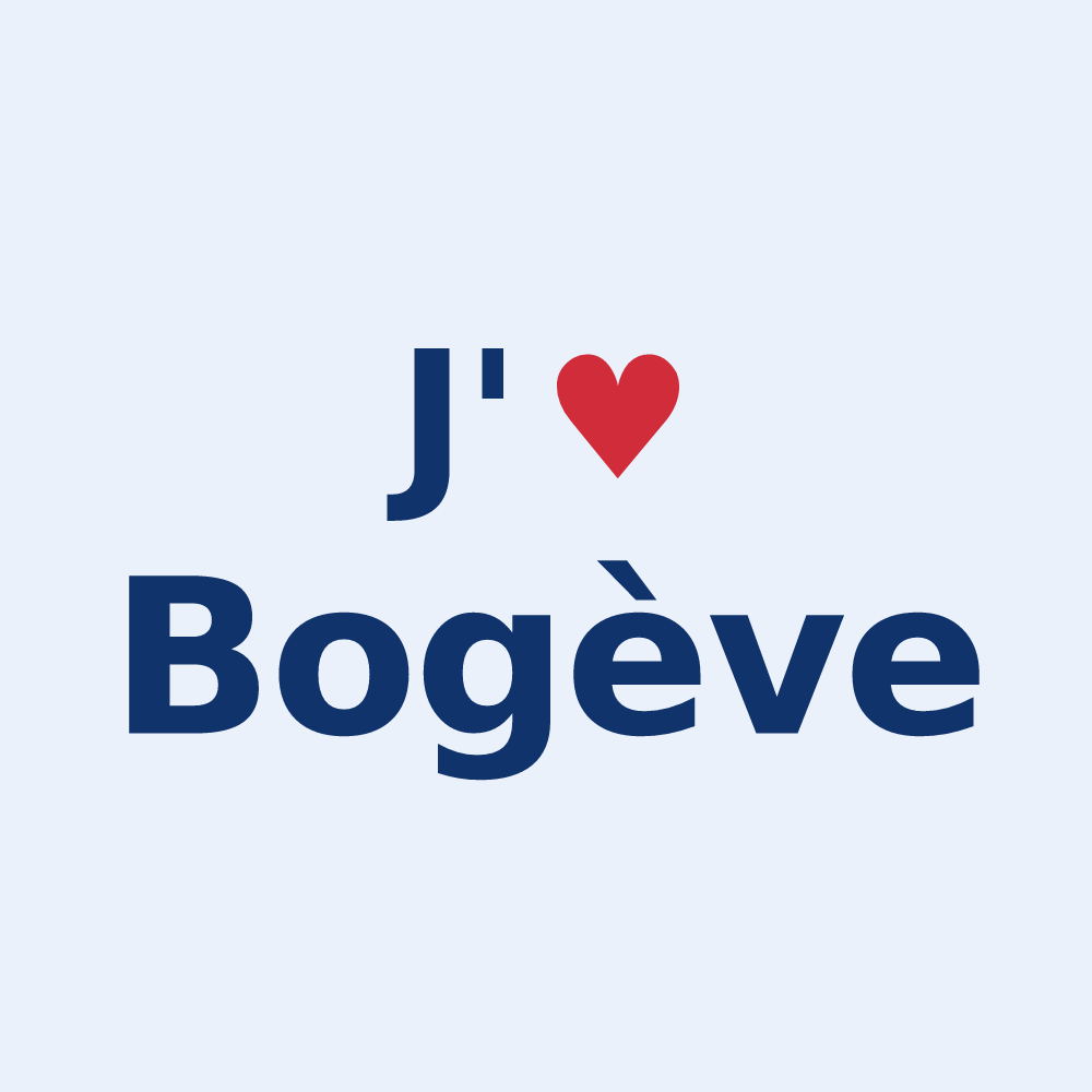 Sticker personnalisé Bogève — design J'aime Bogève
