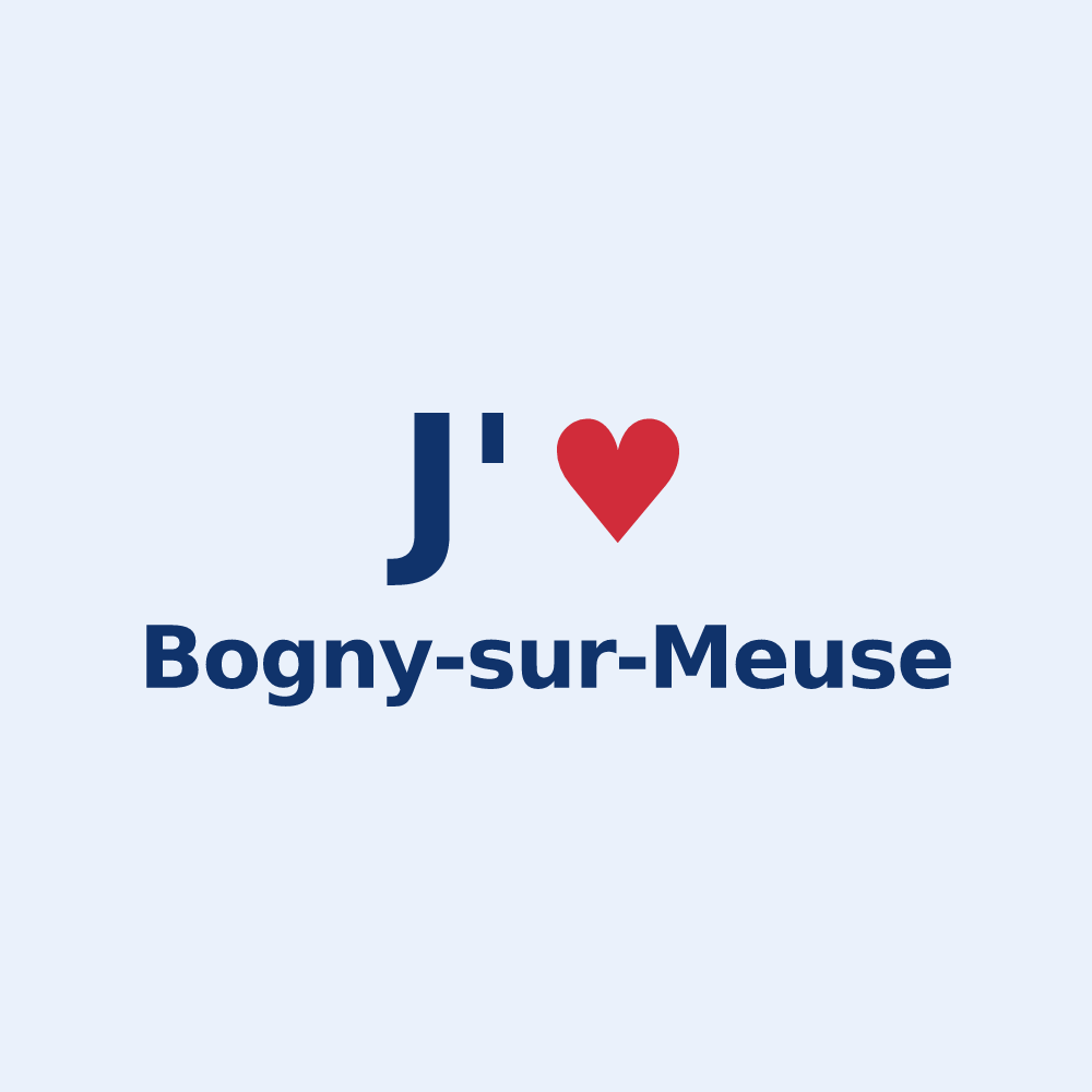 Sticker personnalisé Bogny-sur-Meuse — design J'aime Bogny-sur-Meuse