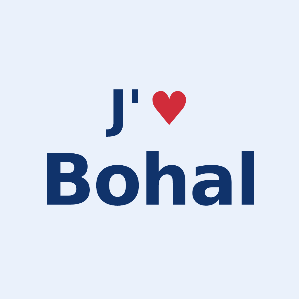 Sticker personnalisé Bohal — design J'aime Bohal