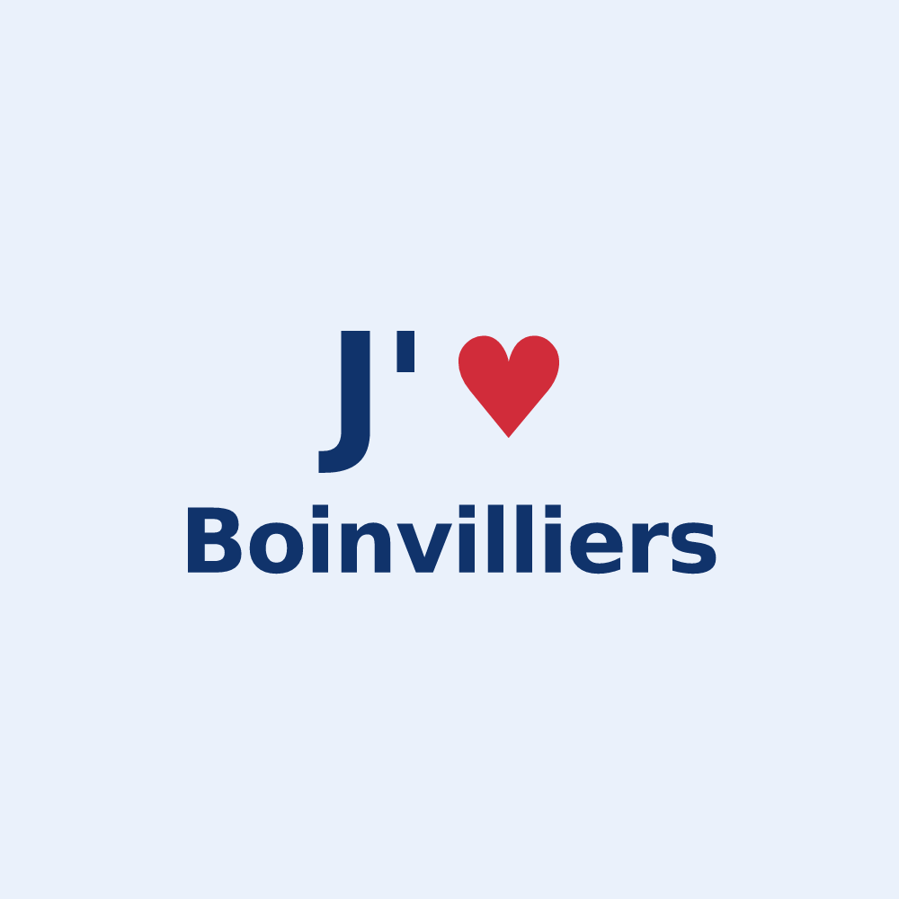 Sticker personnalisé Boinvilliers — design J'aime Boinvilliers