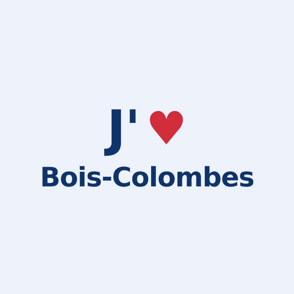 Sticker personnalisé Bois-Colombes — design J'aime Bois-Colombes