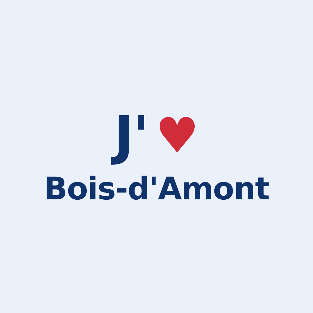 Sticker personnalisé Bois-d'Amont — design J'aime Bois-d'Amont