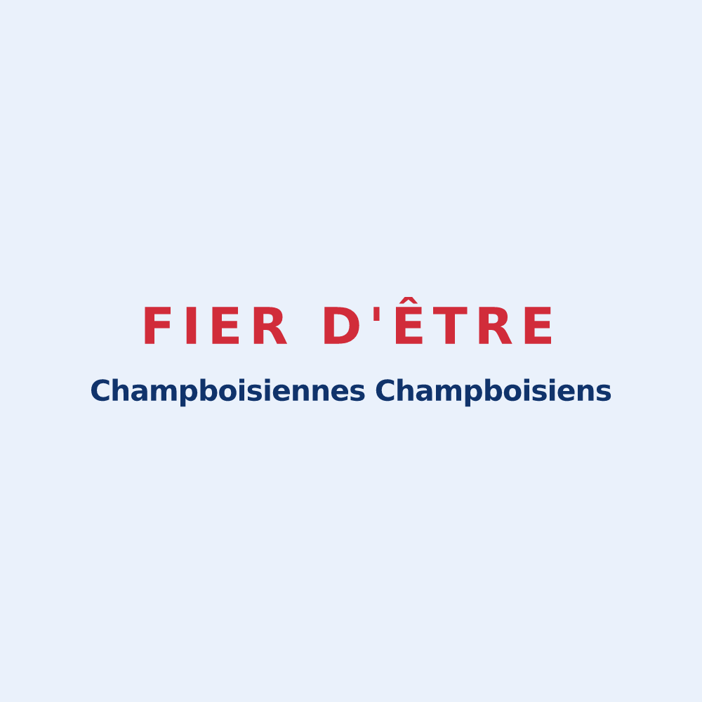 Sticker « Fier d'être Champboisiennes Champboisiens » — design pour Bois-de-Champ