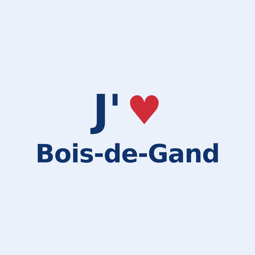 Sticker personnalisé Bois-de-Gand — design J'aime Bois-de-Gand