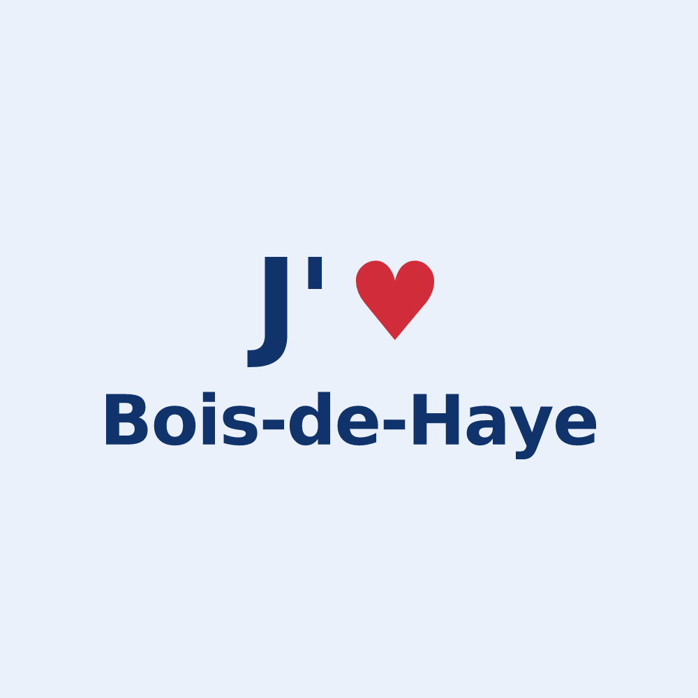 Sticker personnalisé Bois-de-Haye — design J'aime Bois-de-Haye
