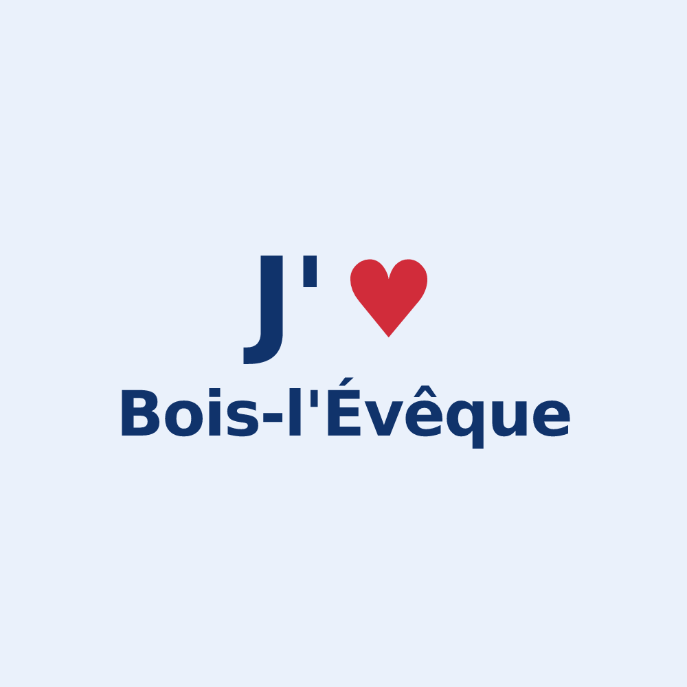Sticker personnalisé Bois-l'Évêque — design J'aime Bois-l'Évêque