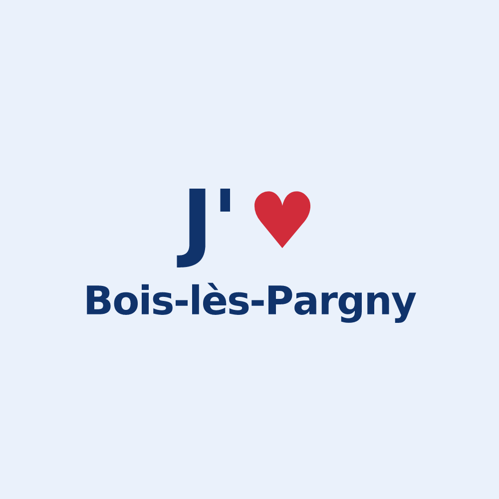 Sticker personnalisé Bois-lès-Pargny — design J'aime Bois-lès-Pargny