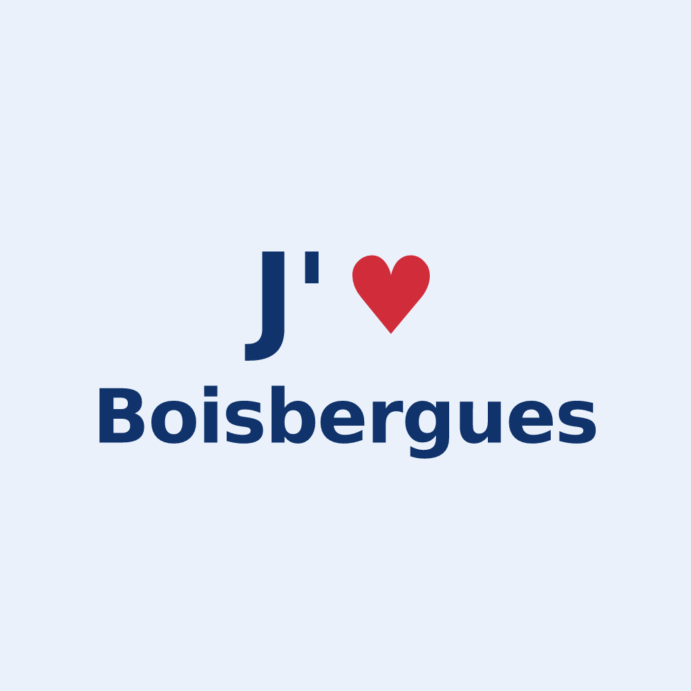 Sticker personnalisé Boisbergues — design « J'aime Boisbergues » imprimé sur le sticker