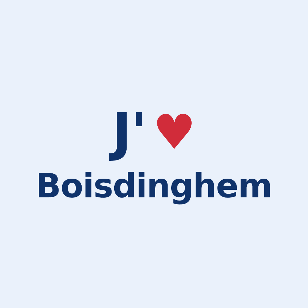 Sticker personnalisé Boisdinghem — design J'aime Boisdinghem
