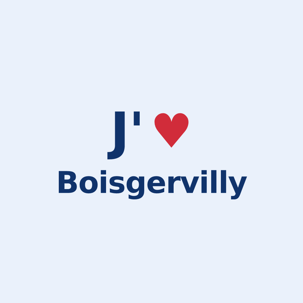 Sticker personnalisé Boisgervilly — design J'aime Boisgervilly
