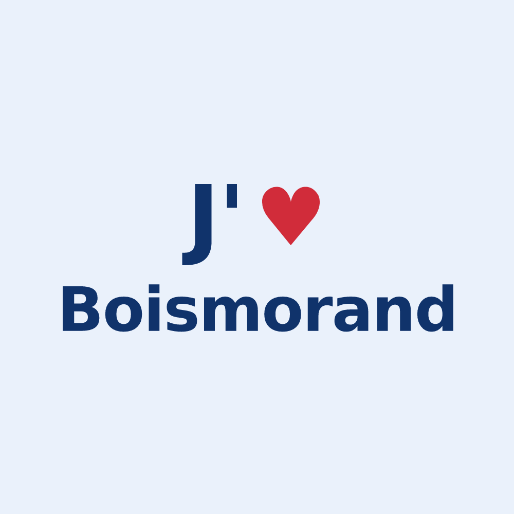 Sticker personnalisé Boismorand — design J'aime Boismorand