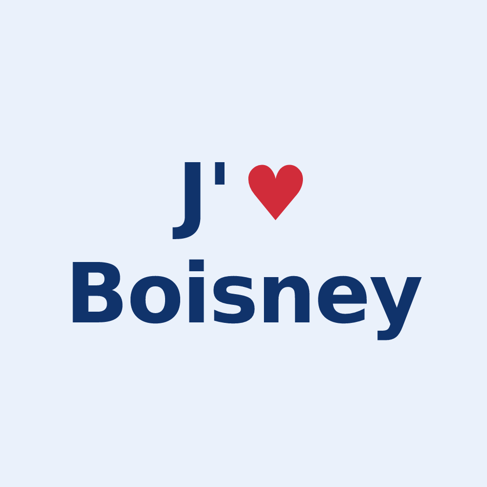 Sticker personnalisé Boisney — design J'aime Boisney
