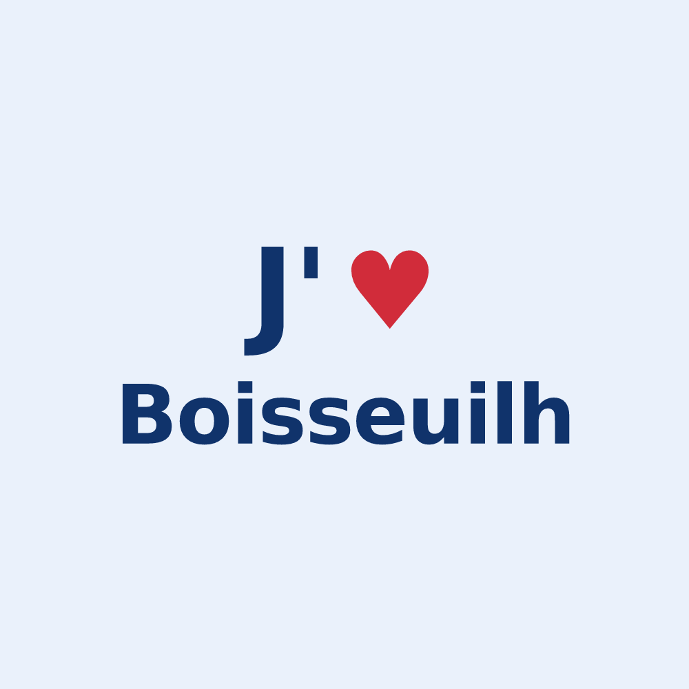 Sticker personnalisé Boisseuilh — design J'aime Boisseuilh