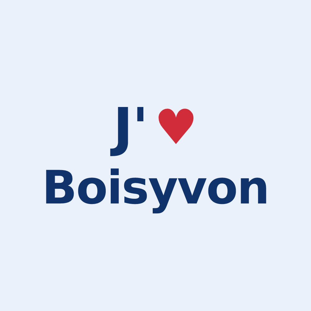Sticker personnalisé Boisyvon — design J'aime Boisyvon