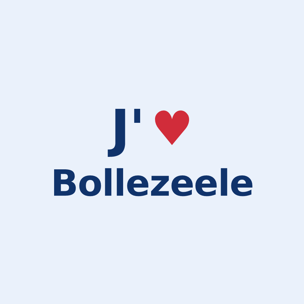 Sticker personnalisé Bollezeele — design J'aime Bollezeele
