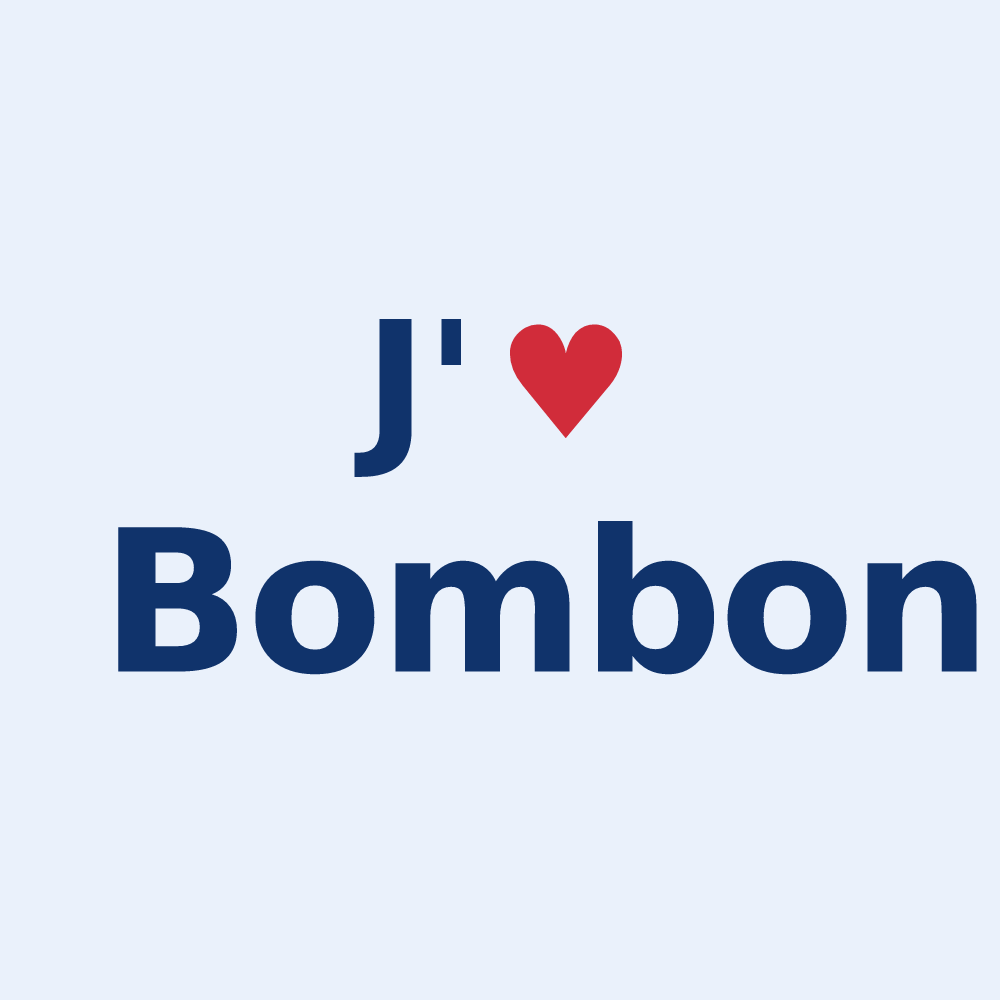 Sticker personnalisé Bombon — design J'aime Bombon