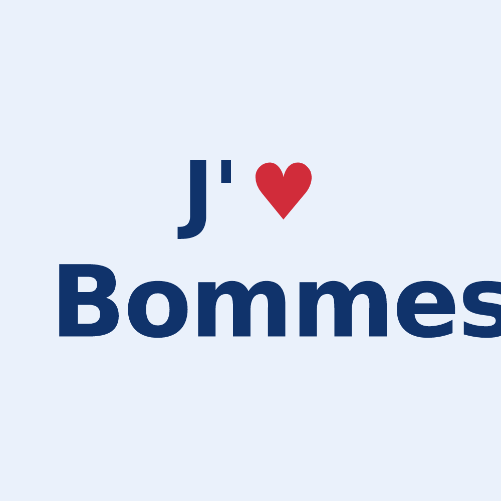 Sticker personnalisé Bommes — design J'aime Bommes
