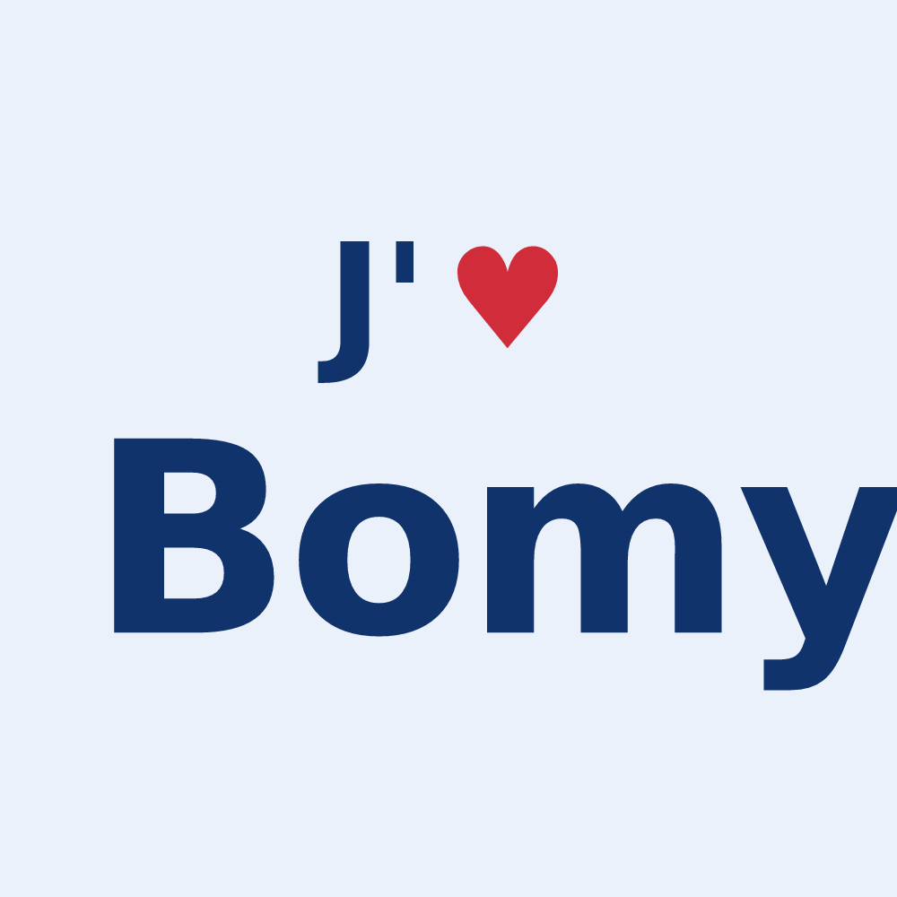 Sticker personnalisé Bomy — design J'aime Bomy