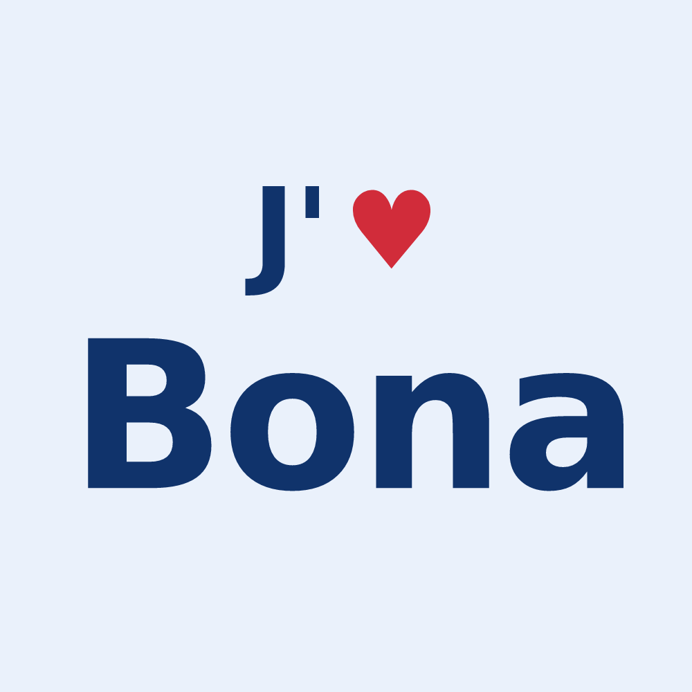Sticker personnalisé Bona — design J'aime Bona