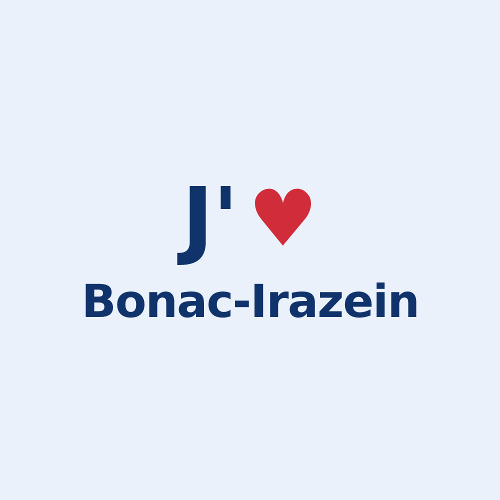Sticker personnalisé Bonac-Irazein — design J'aime Bonac-Irazein