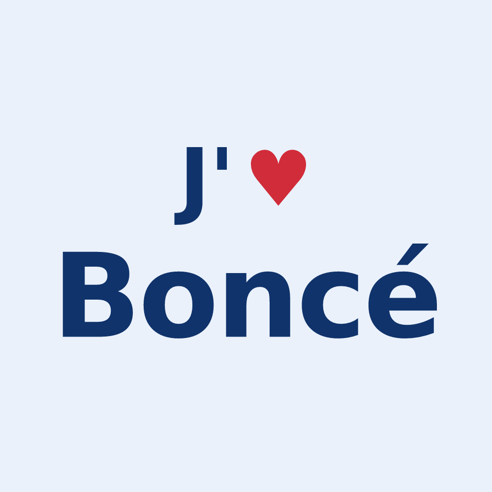 Sticker personnalisé Boncé — design J'aime Boncé