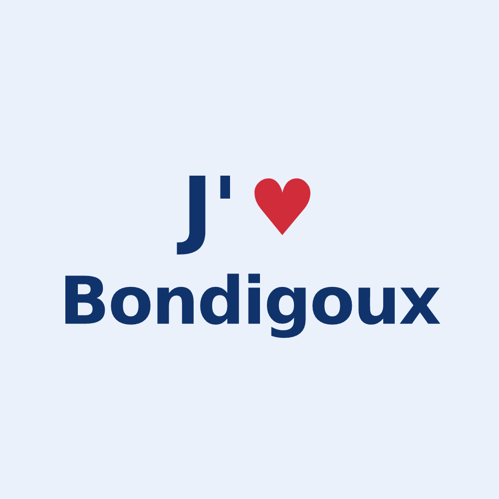 Sticker personnalisé Bondigoux — design J'aime Bondigoux