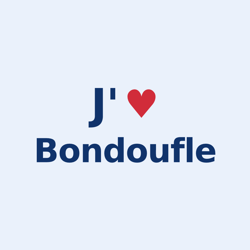 Sticker personnalisé Bondoufle — design J'aime Bondoufle