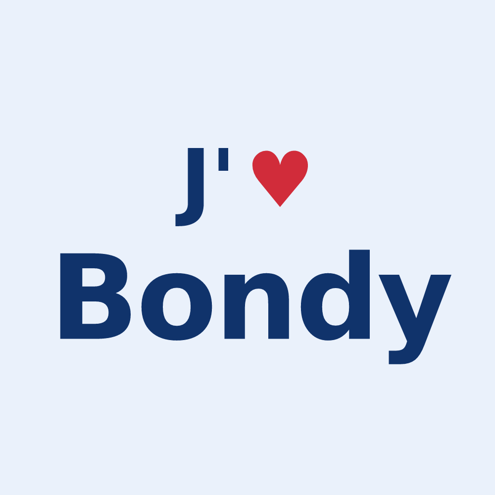 Sticker personnalisé Bondy — design J'aime Bondy