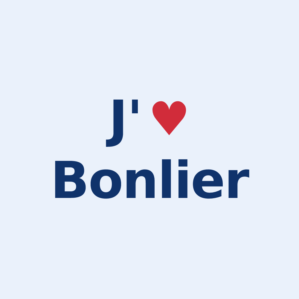 Sticker personnalisé Bonlier — design J'aime Bonlier