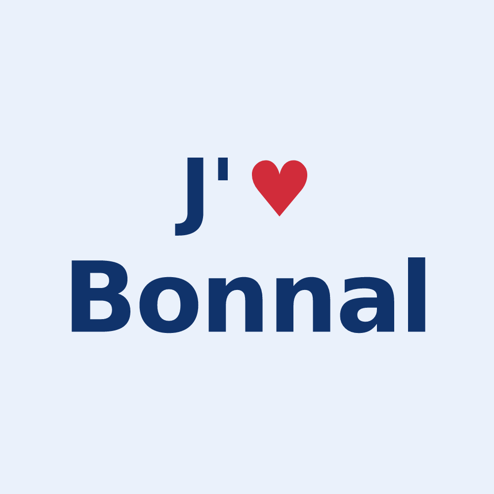 Sticker personnalisé Bonnal — design J'aime Bonnal