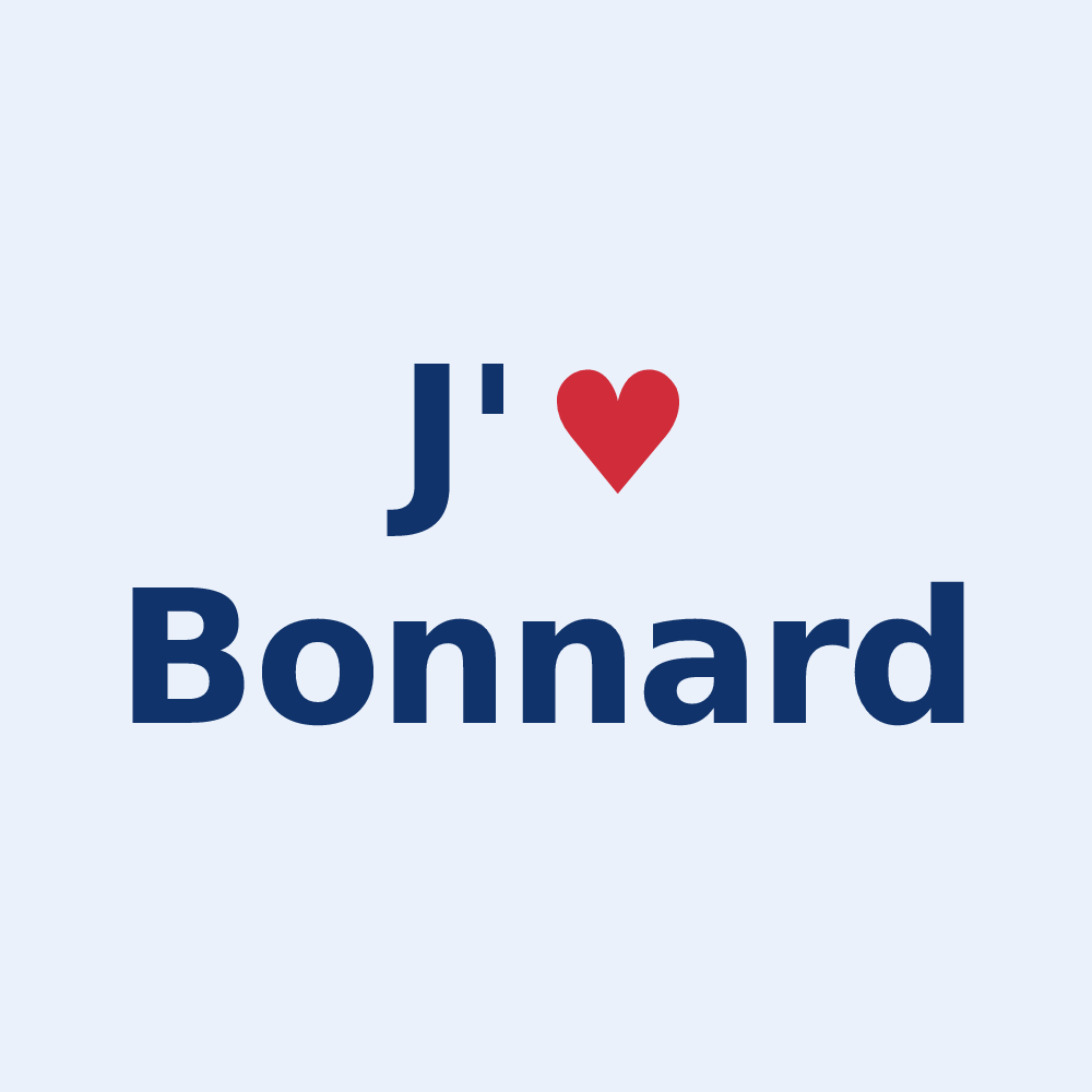 Sticker personnalisé Bonnard — design « J'aime Bonnard » imprimé sur le sticker
