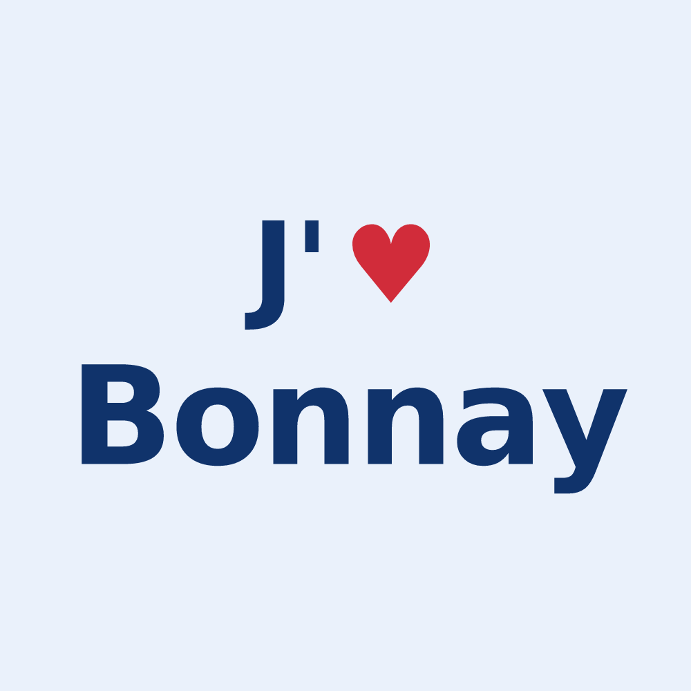 Sticker personnalisé Bonnay — design J'aime Bonnay