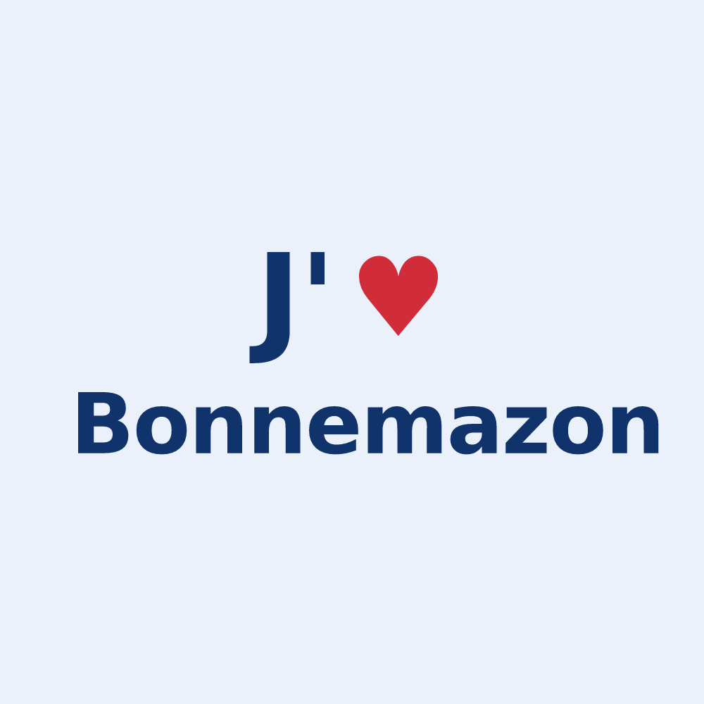 Sticker personnalisé Bonnemazon — design J'aime Bonnemazon