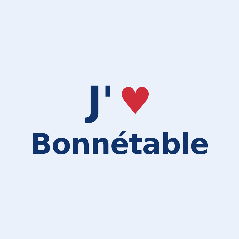 Sticker personnalisé Bonnétable — design J'aime Bonnétable