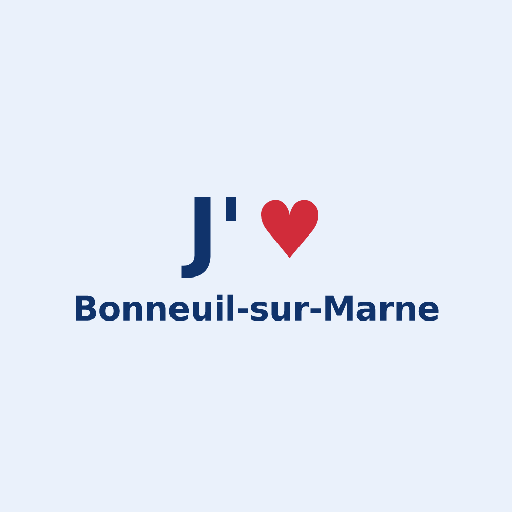 Sticker personnalisé Bonneuil-sur-Marne — design J'aime Bonneuil-sur-Marne
