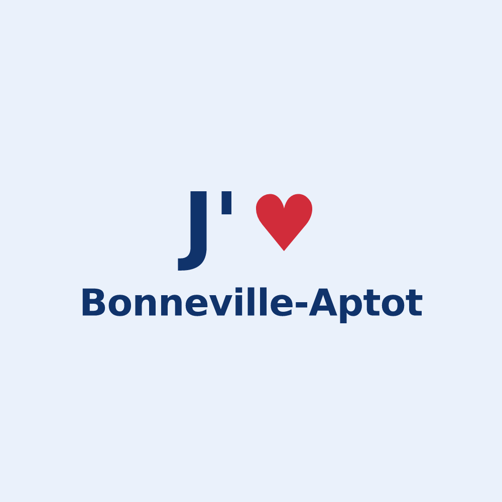 Sticker personnalisé Bonneville-Aptot — design J'aime Bonneville-Aptot