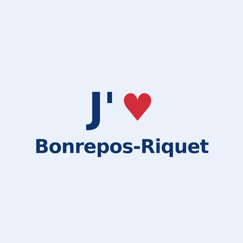 Sticker personnalisé Bonrepos-Riquet — design J'aime Bonrepos-Riquet