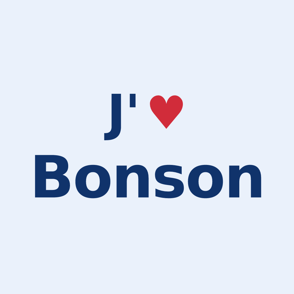 Sticker personnalisé Bonson — design J'aime Bonson