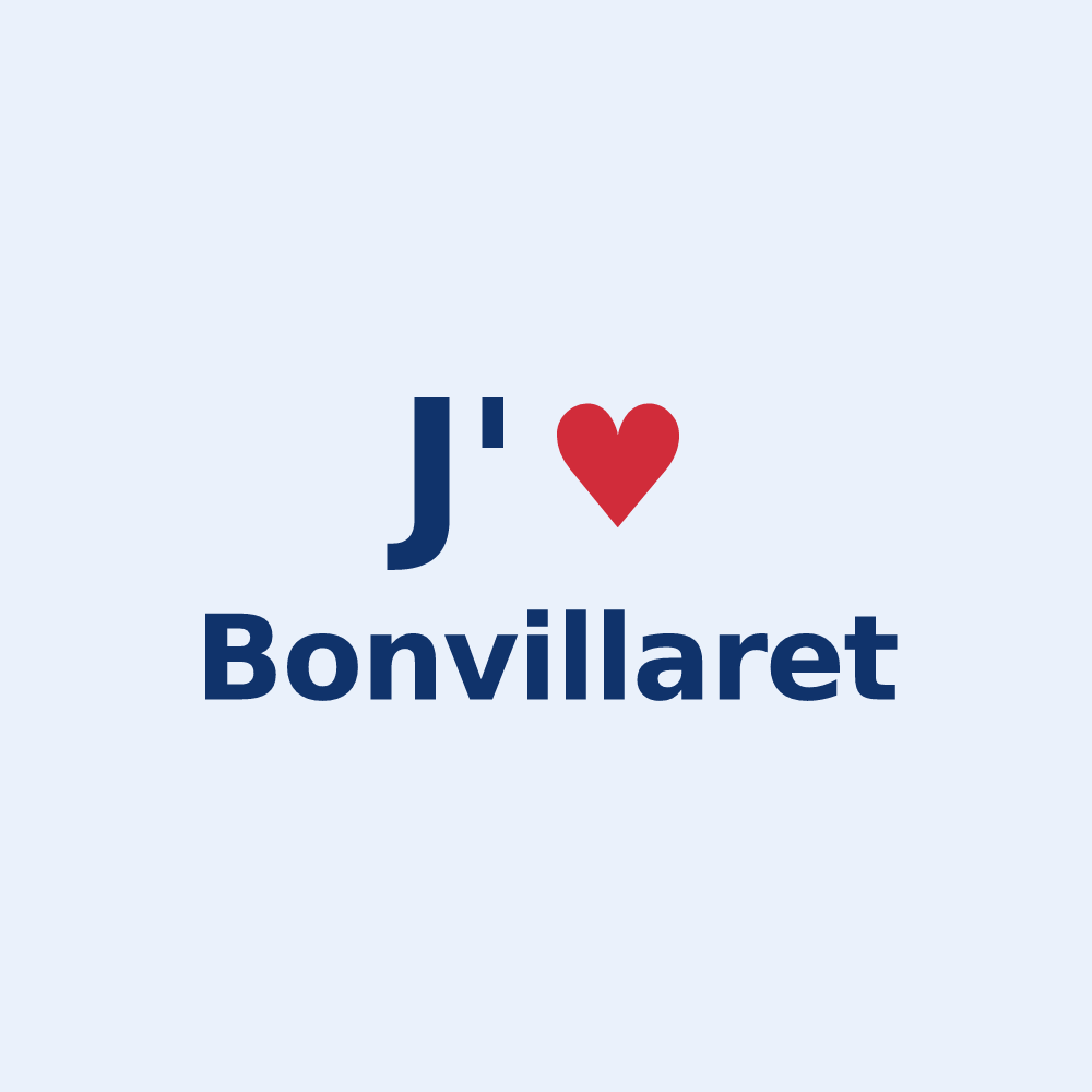 Sticker personnalisé Bonvillaret — design J'aime Bonvillaret