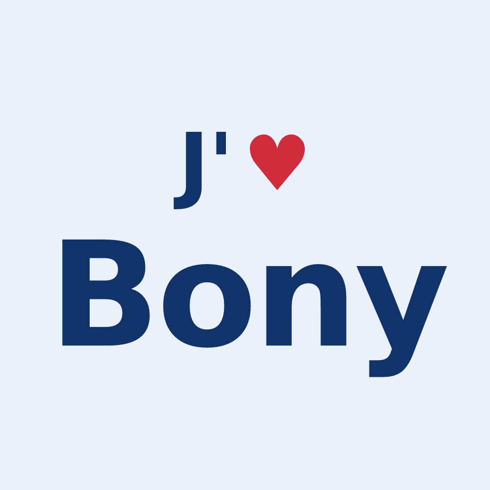Sticker personnalisé Bony — design J'aime Bony