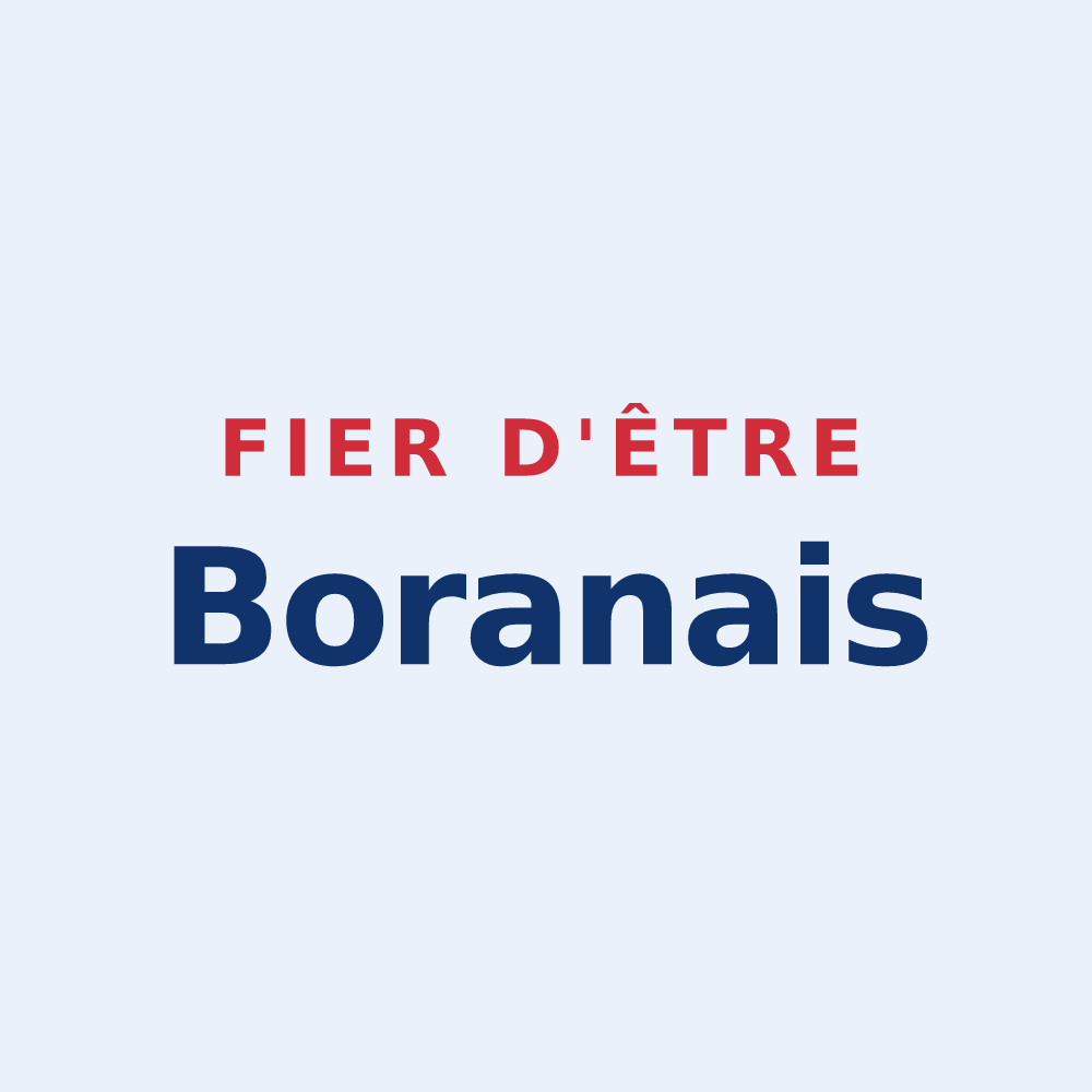 Sticker « Fier d'être Boranais » — design pour Boran-sur-Oise