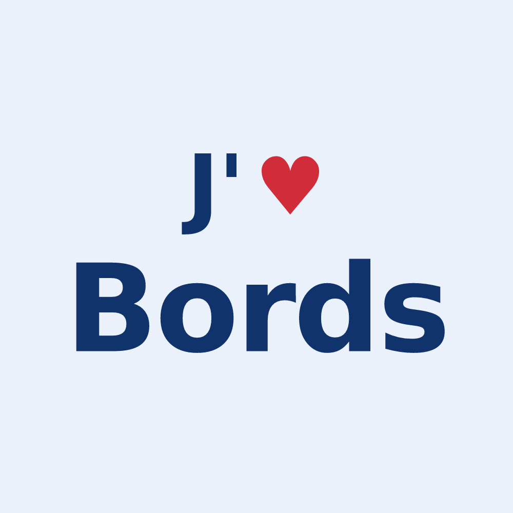 Sticker personnalisé Bords — design J'aime Bords