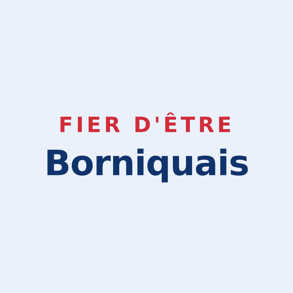 Sticker « Fier d'être Borniquais » — design pour Bords